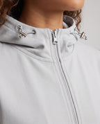 Women's Versatile Functional Jacket with Adjustable Hood - Close-Up Detail