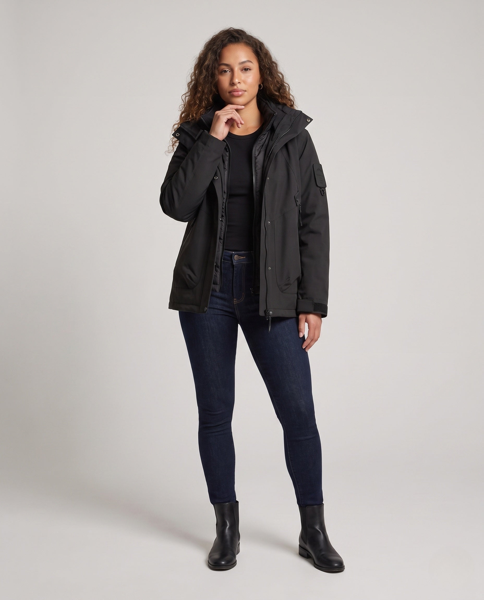 Women's Water-Repellent Functional Jacket with Good Breathability - Front View