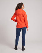 Women's Water-Repellent Functional Jacket with Adjustable Hood - Back View