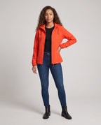 Women's Water-Repellent Functional Jacket with Adjustable Hood - Front View