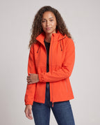 Women's Water-Repellent Functional Jacket with Adjustable Hood - Upper Body View