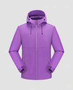 Women's Water-Repellent Functional Jacket with Adjustable Hood