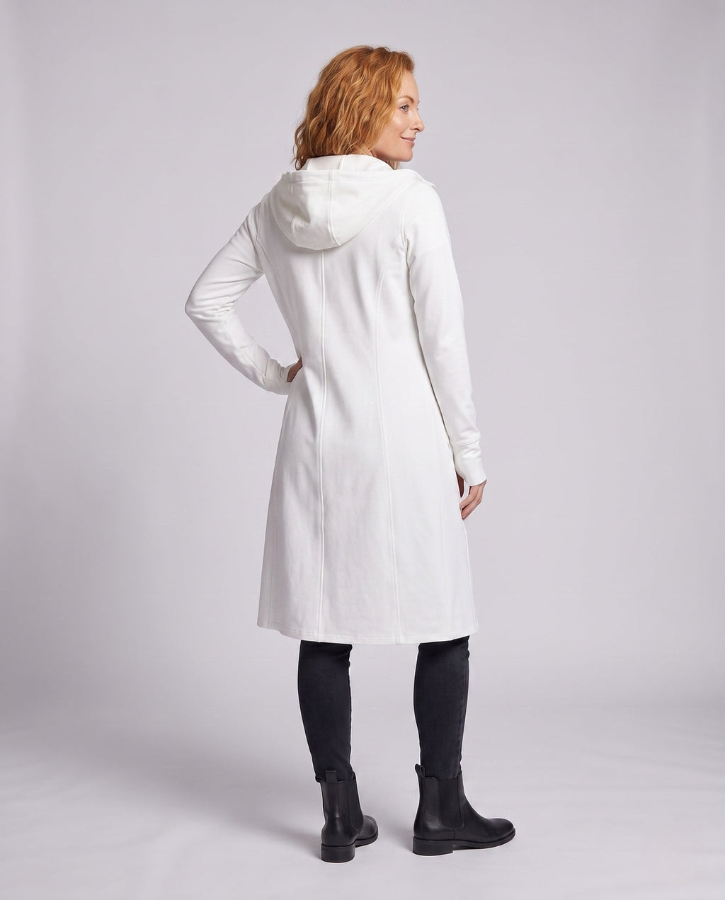 Women's Functional Coat with Hood and UV Protection - Back View