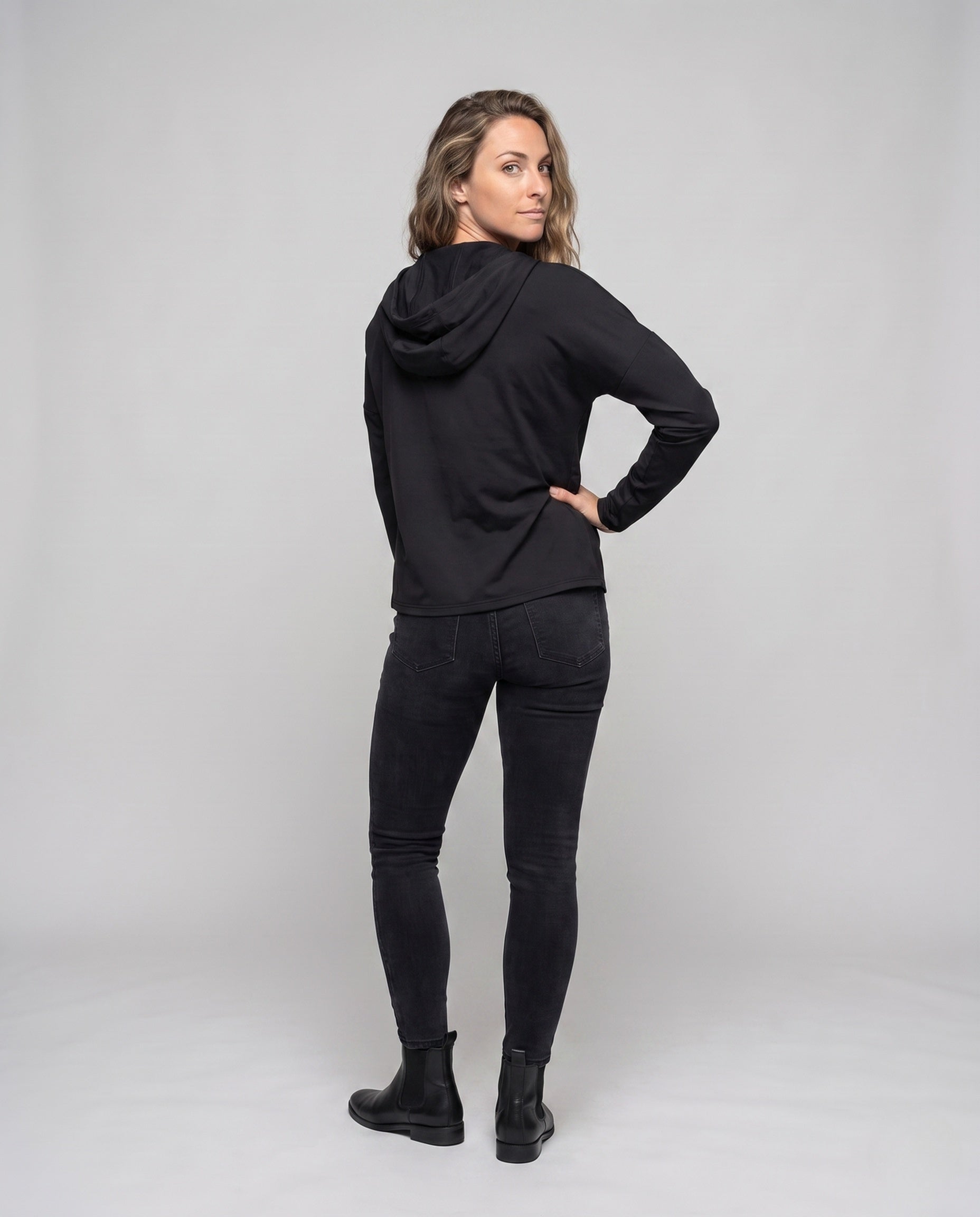 Women's UV Protection Hooded Sweater - Back View