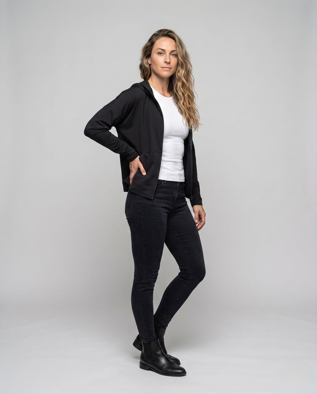 Women's UV Protection Hooded Sweater - Front View