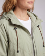 Women's Breathable Casual Jacket with Adjustable Hood - Close-Up Detail