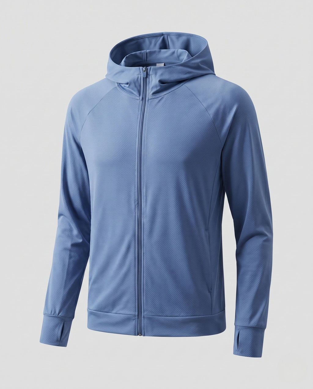 Women's Breathable Sports Jacket with Hood and Full-Length Zipper