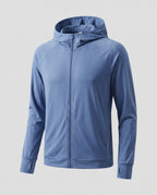 Women's Breathable Sports Jacket with Hood and Full-Length Zipper