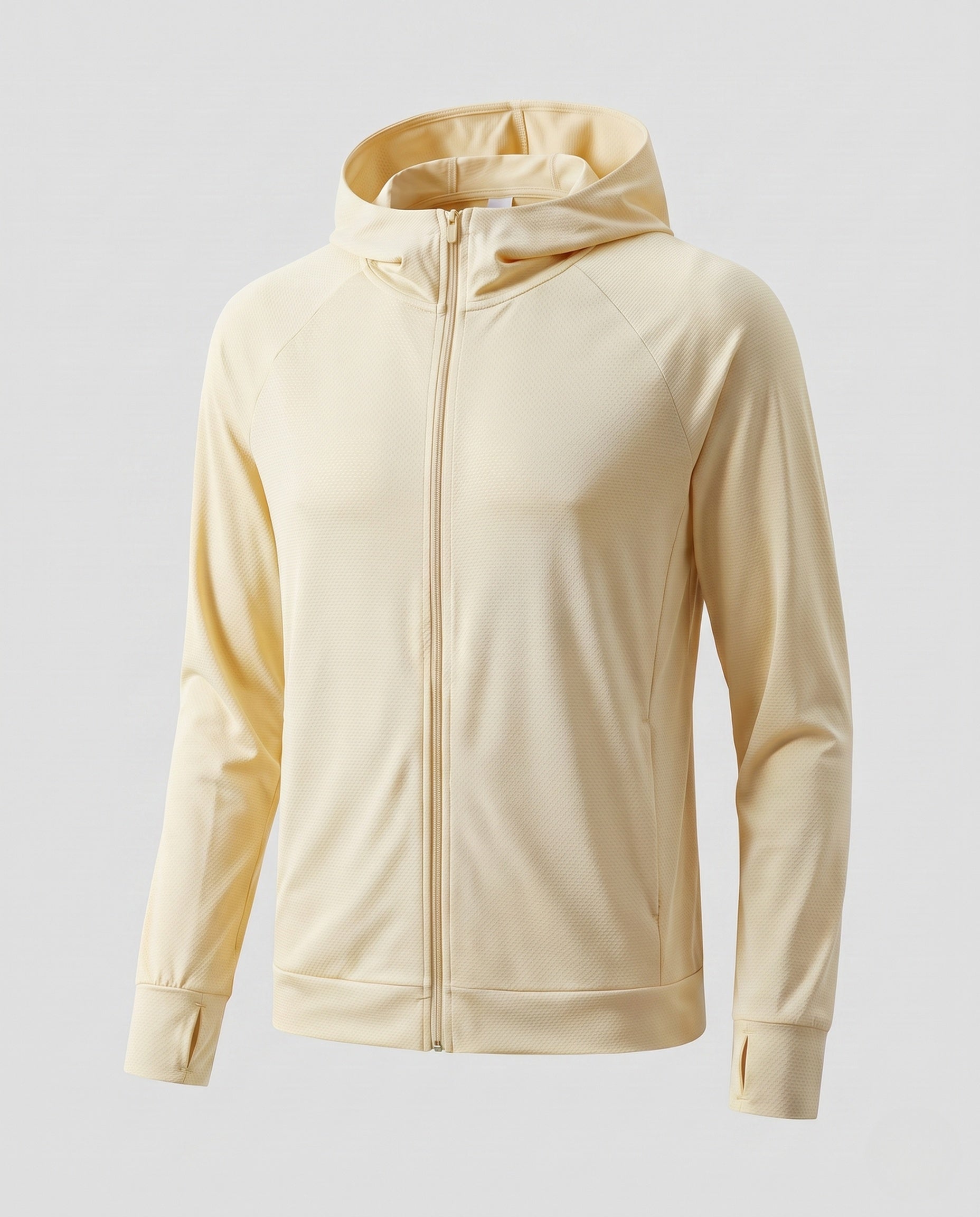 Women's Breathable Sports Jacket with Hood and Full-Length Zipper
