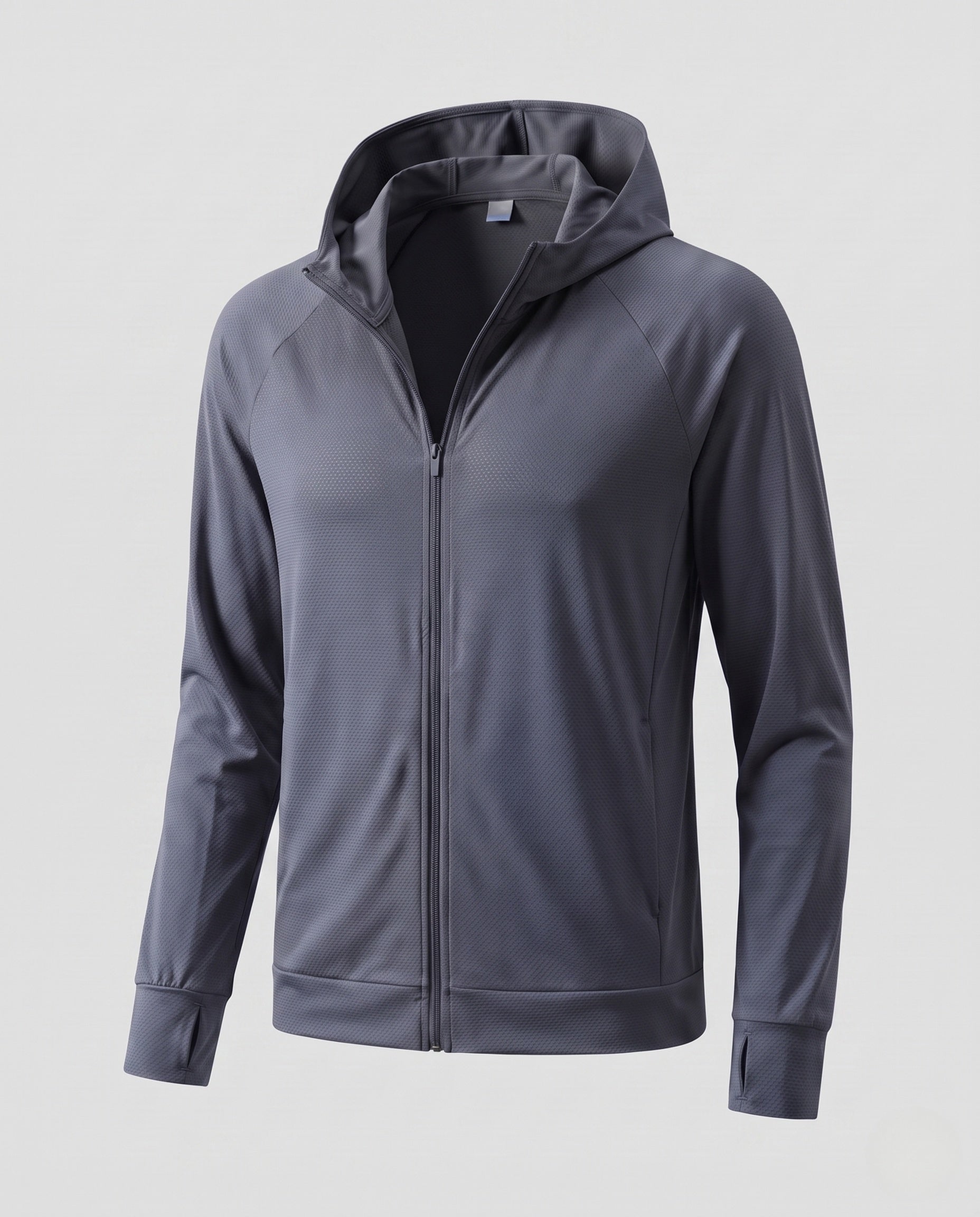 Women's Breathable Sports Jacket with Hood and Full-Length Zipper