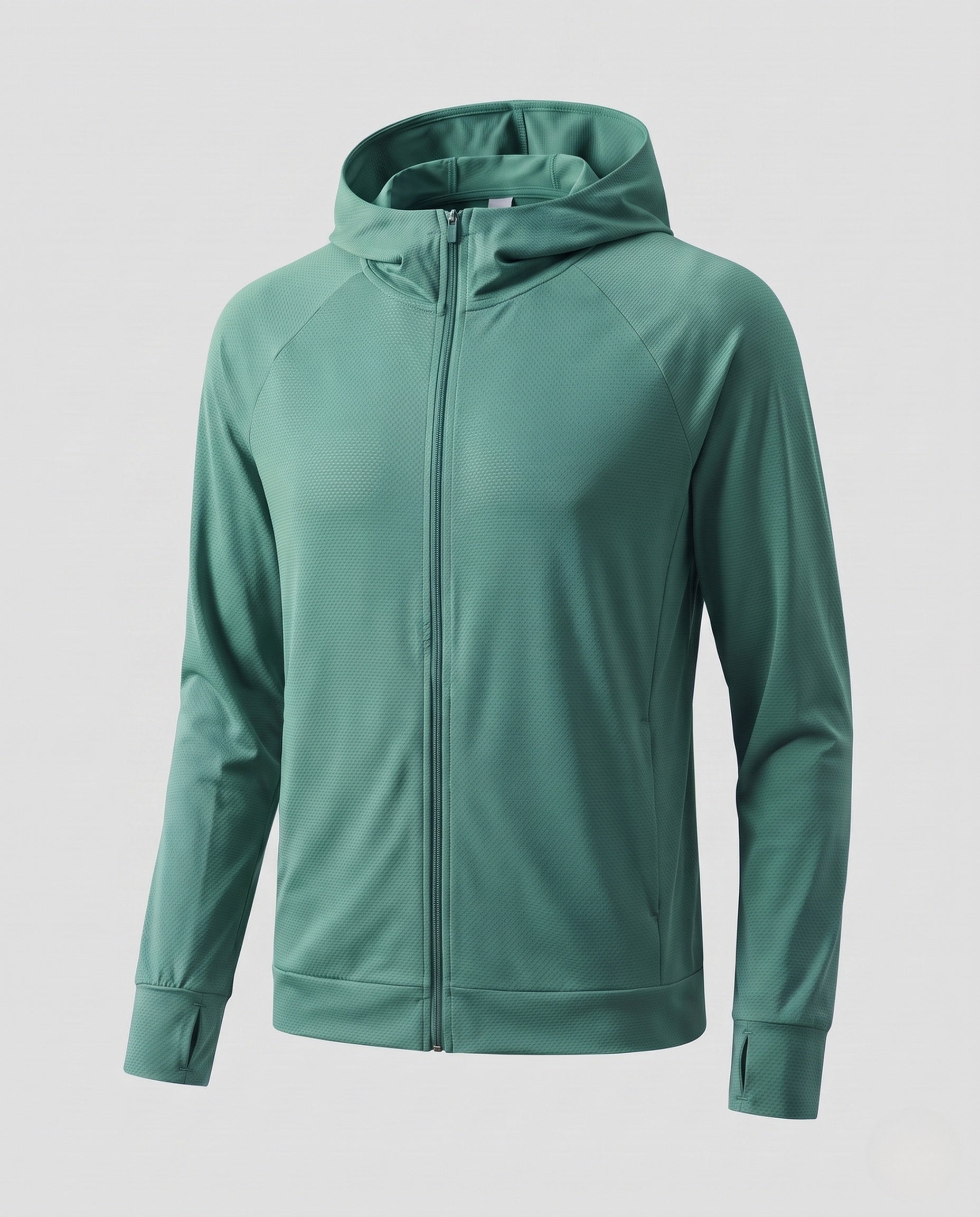 Women's Breathable Sports Jacket with Hood and Full-Length Zipper