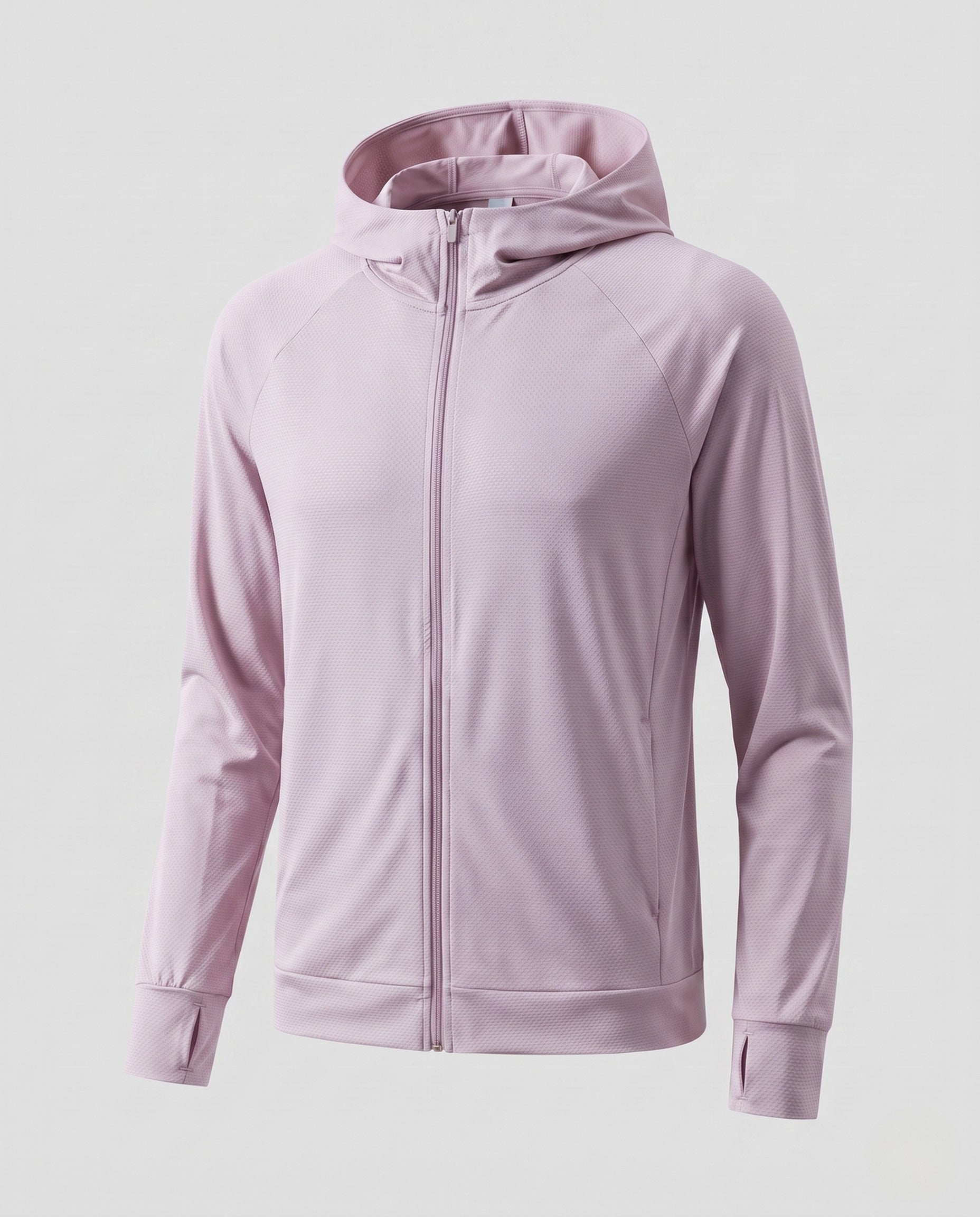 Women's Breathable Sports Jacket with Hood and Full-Length Zipper