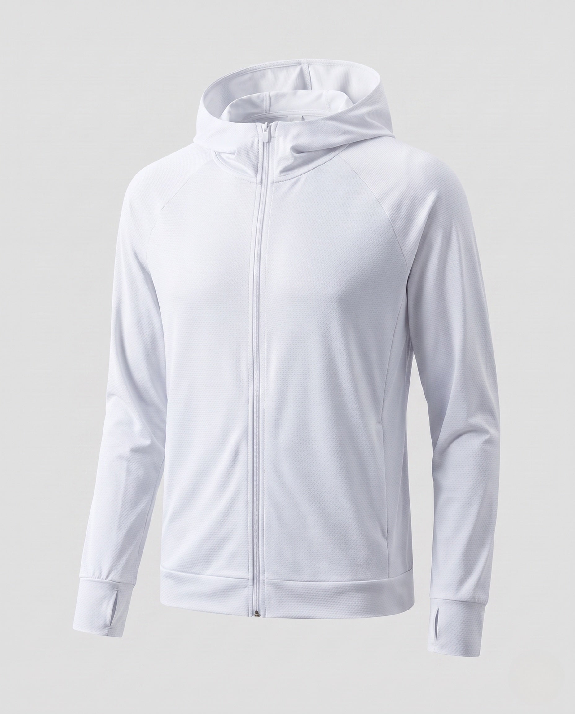 Women's Breathable Sports Jacket with Hood and Full-Length Zipper