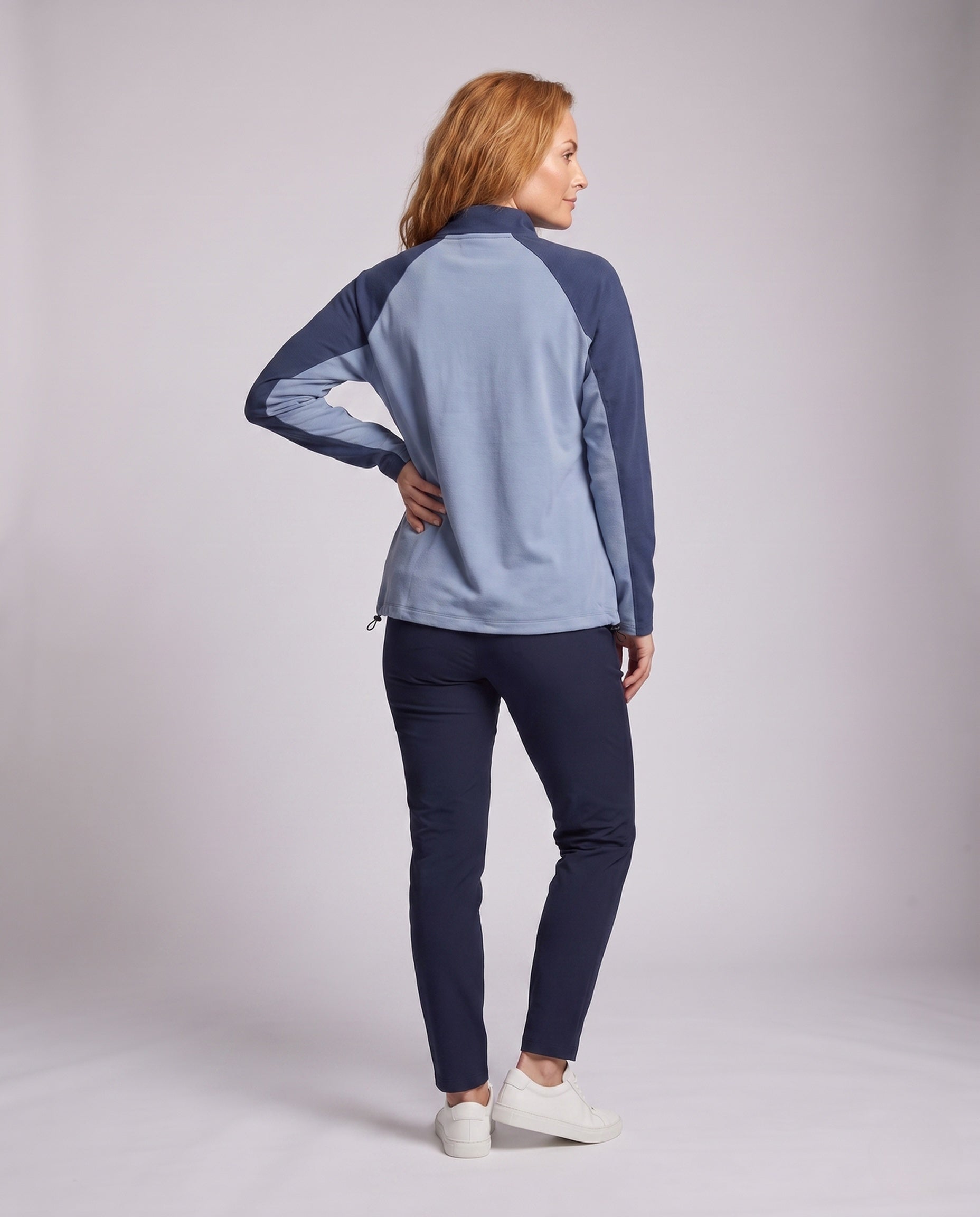 Women's Breathable Sports Jacket with Zipper - Back View