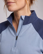 Women's Breathable Sports Jacket with Zipper - Close-Up Detail