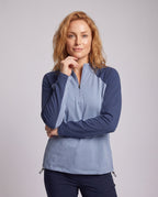 Women's Breathable Sports Jacket with Zipper - Upper Body View