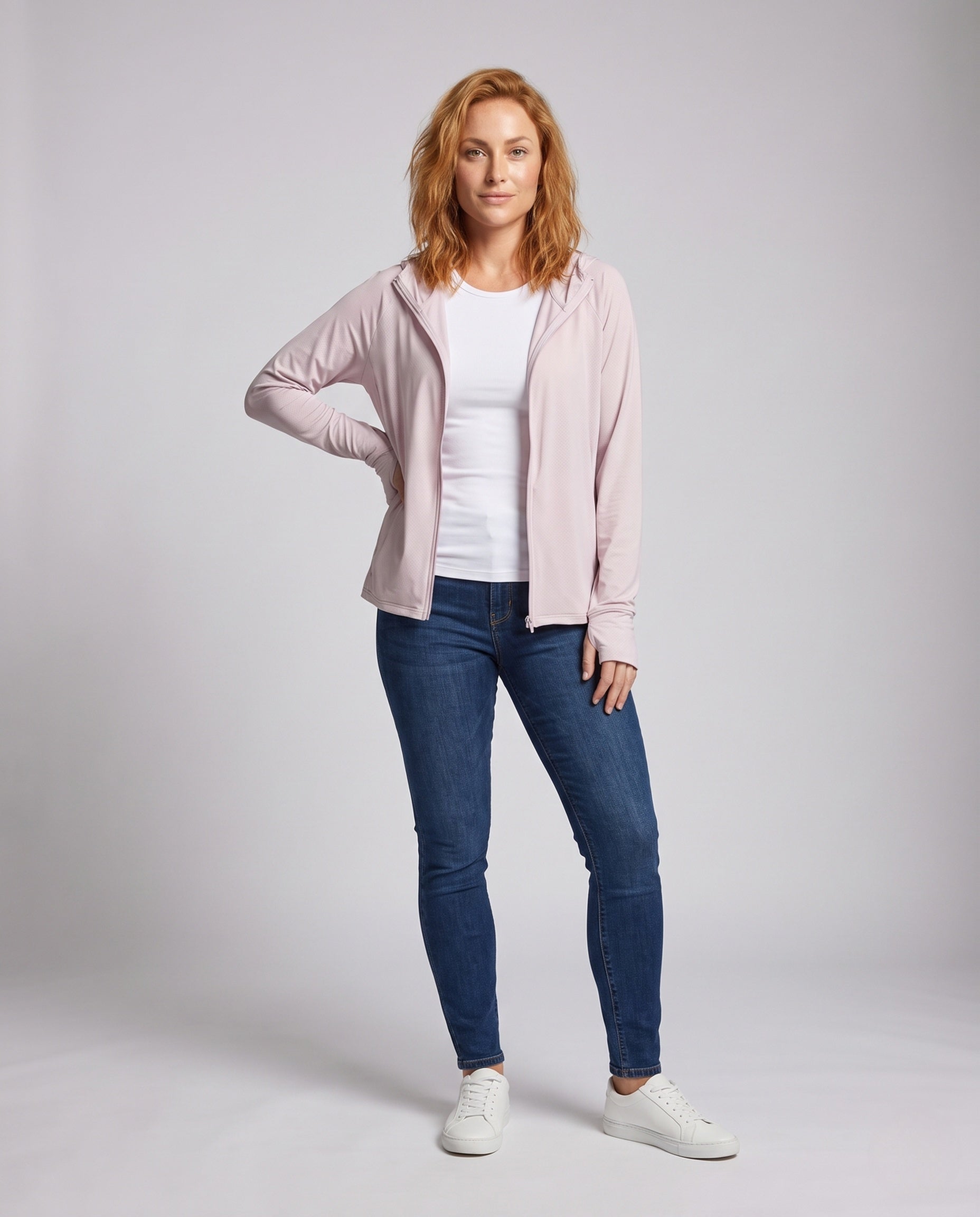 Women's Breathable Sports Jacket with UV Protection - Front View