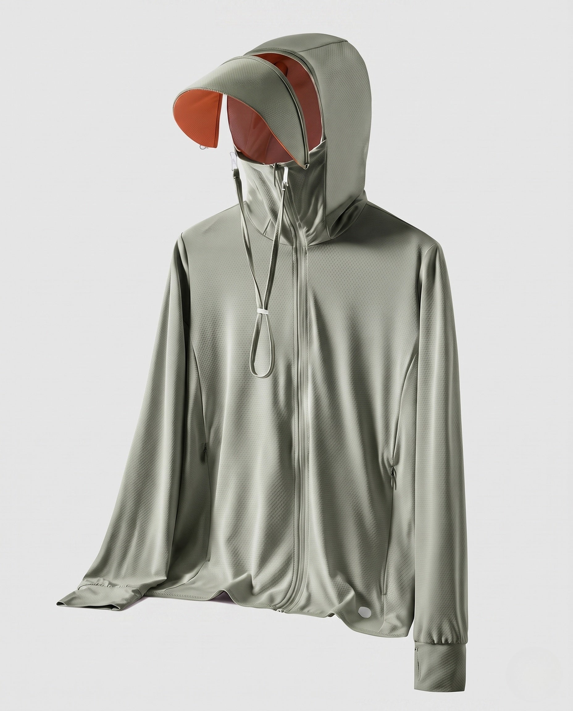 Women's Athletic and UV Protection Jacket with Adjustable Hood