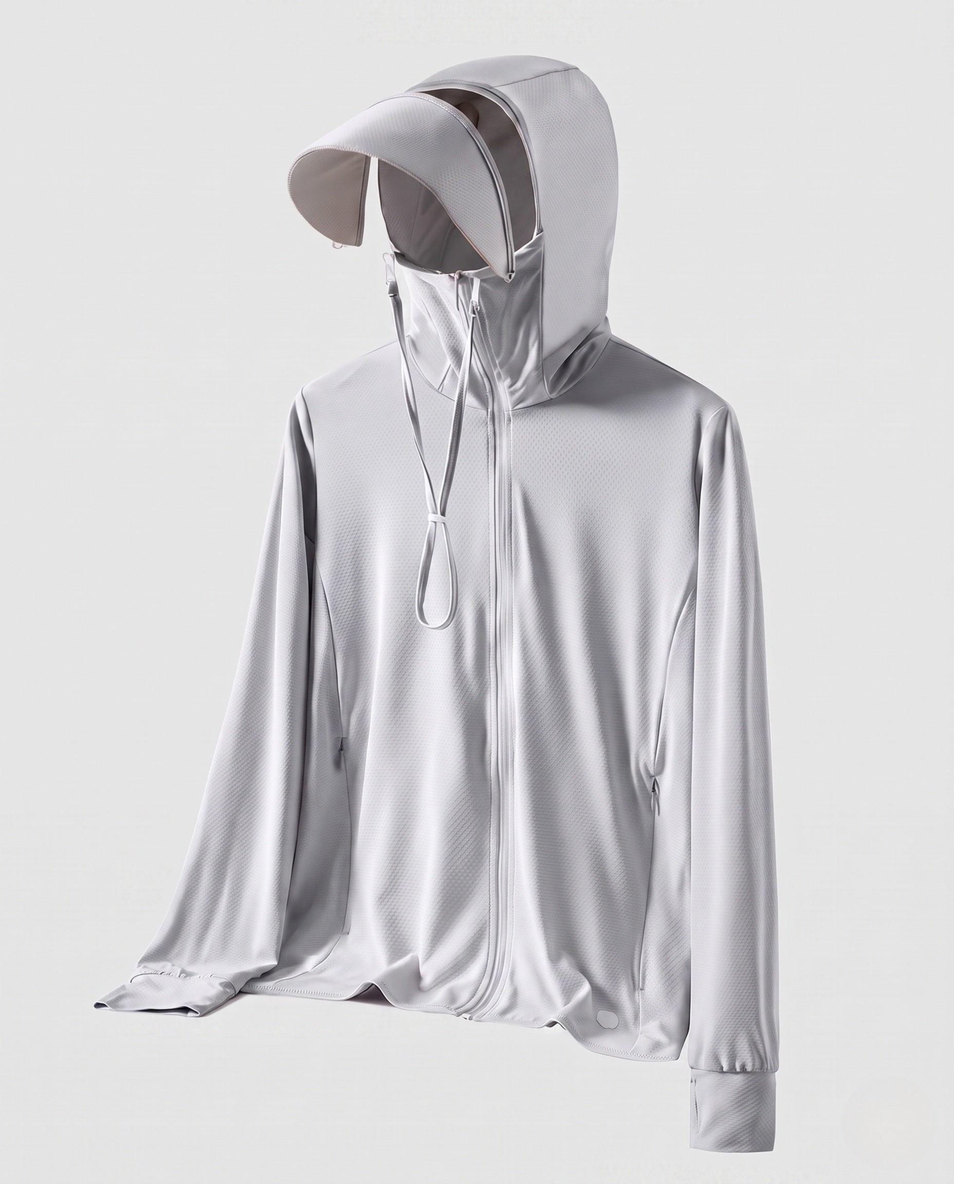 Women's Athletic and UV Protection Jacket with Adjustable Hood