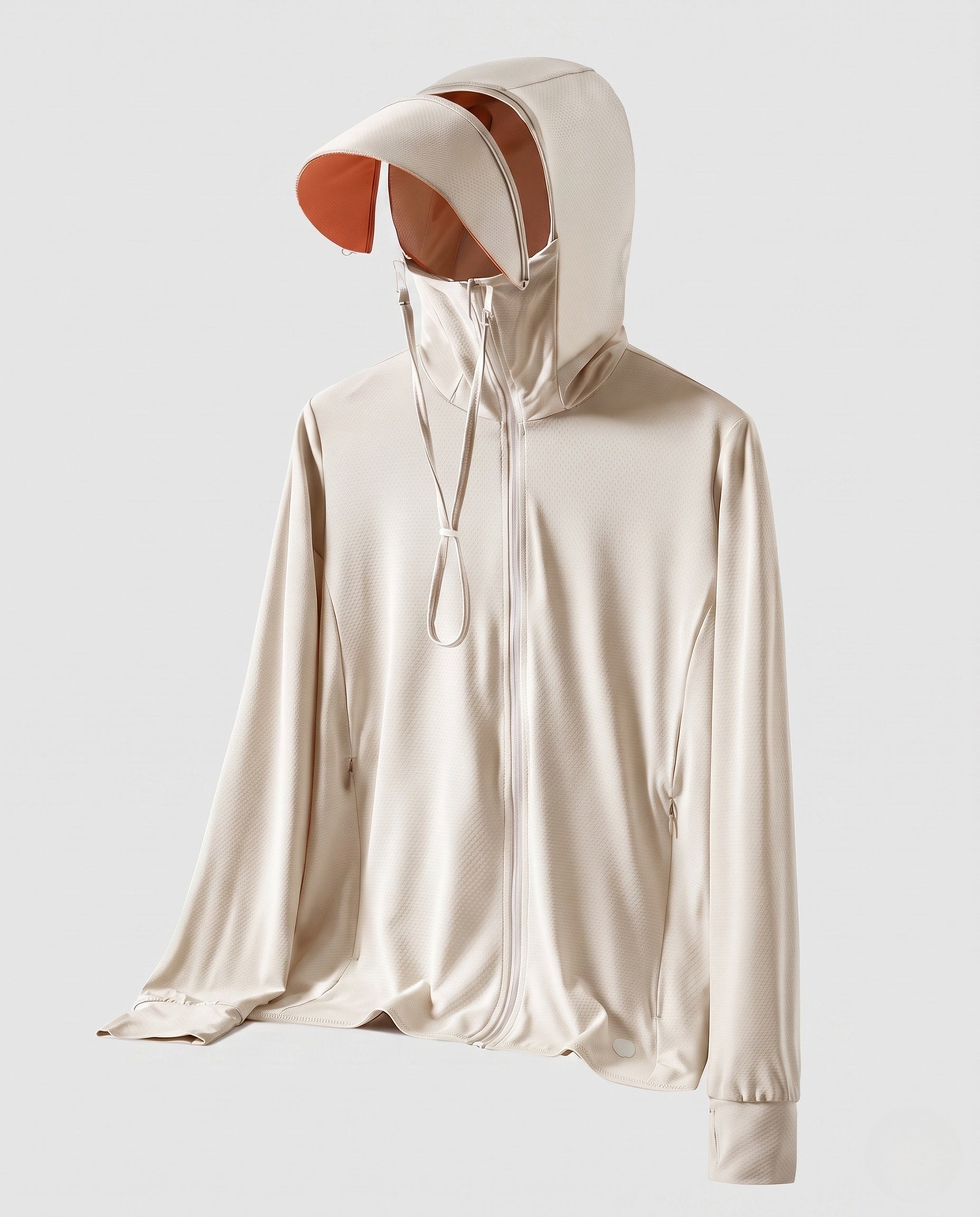 Women's Athletic and UV Protection Jacket with Adjustable Hood