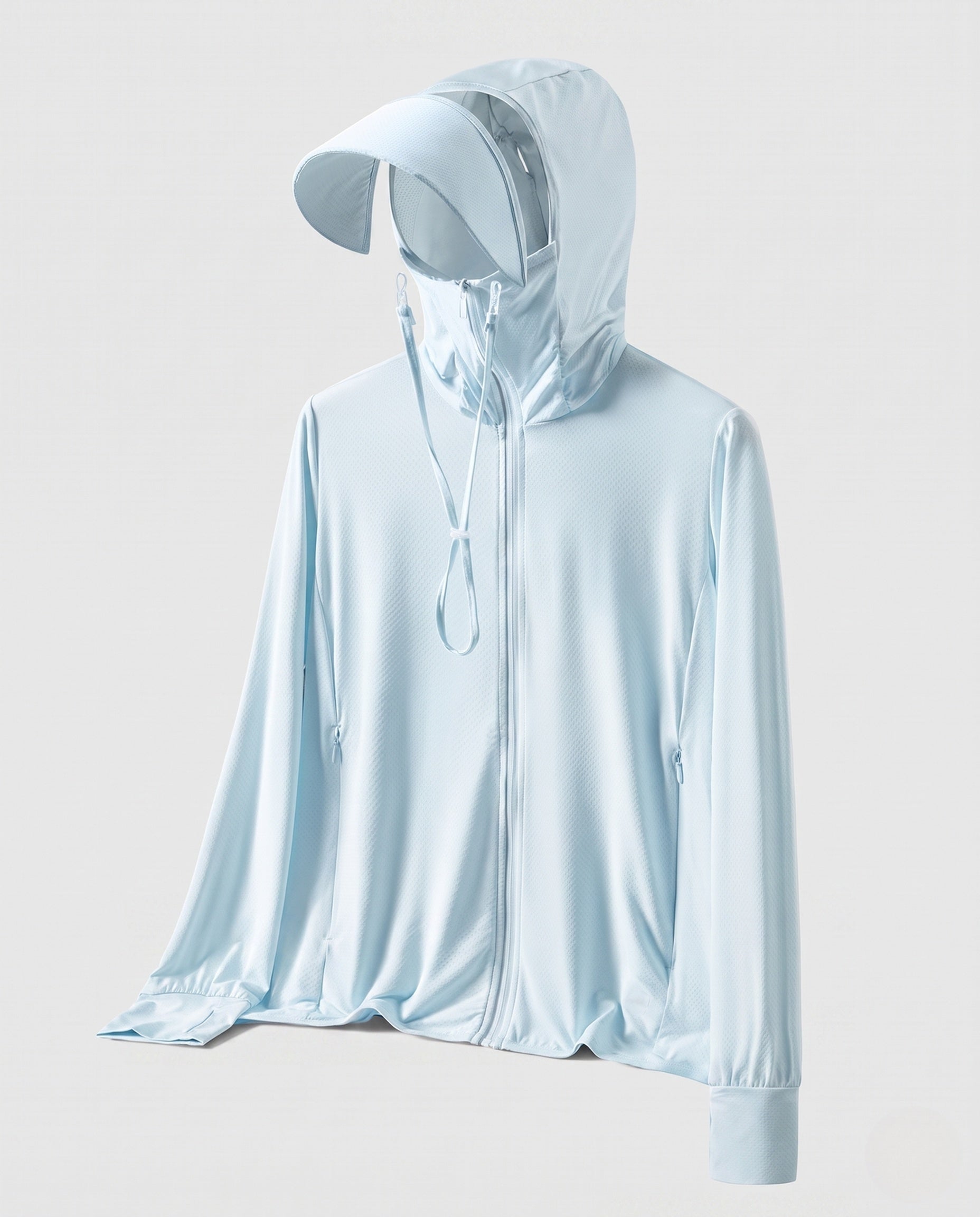 Women's Athletic and UV Protection Jacket with Adjustable Hood
