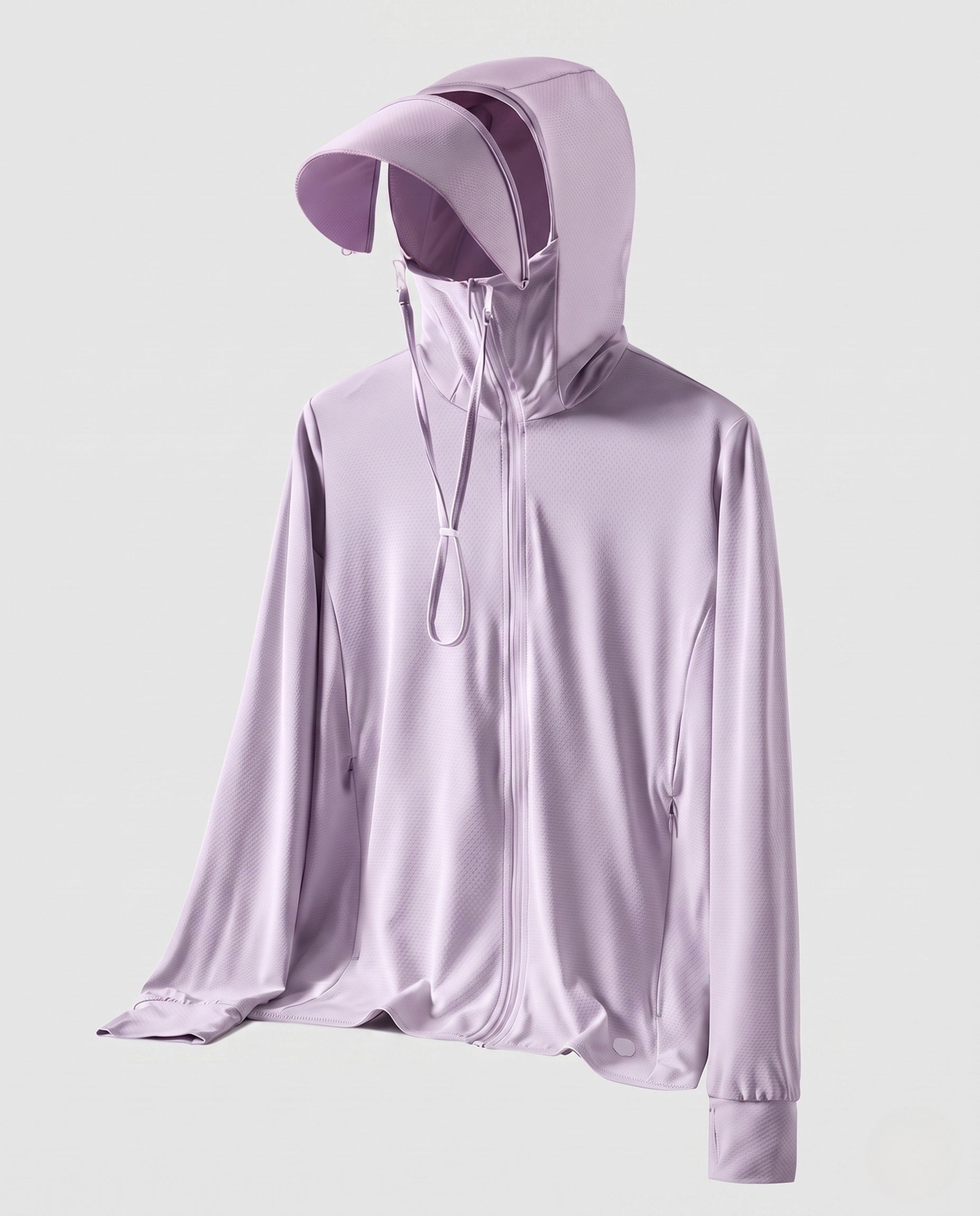 Women's Athletic and UV Protection Jacket with Adjustable Hood