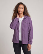 Women's Breathable UV Protection Jacket with Adjustable Hood Collar - Upper Body View