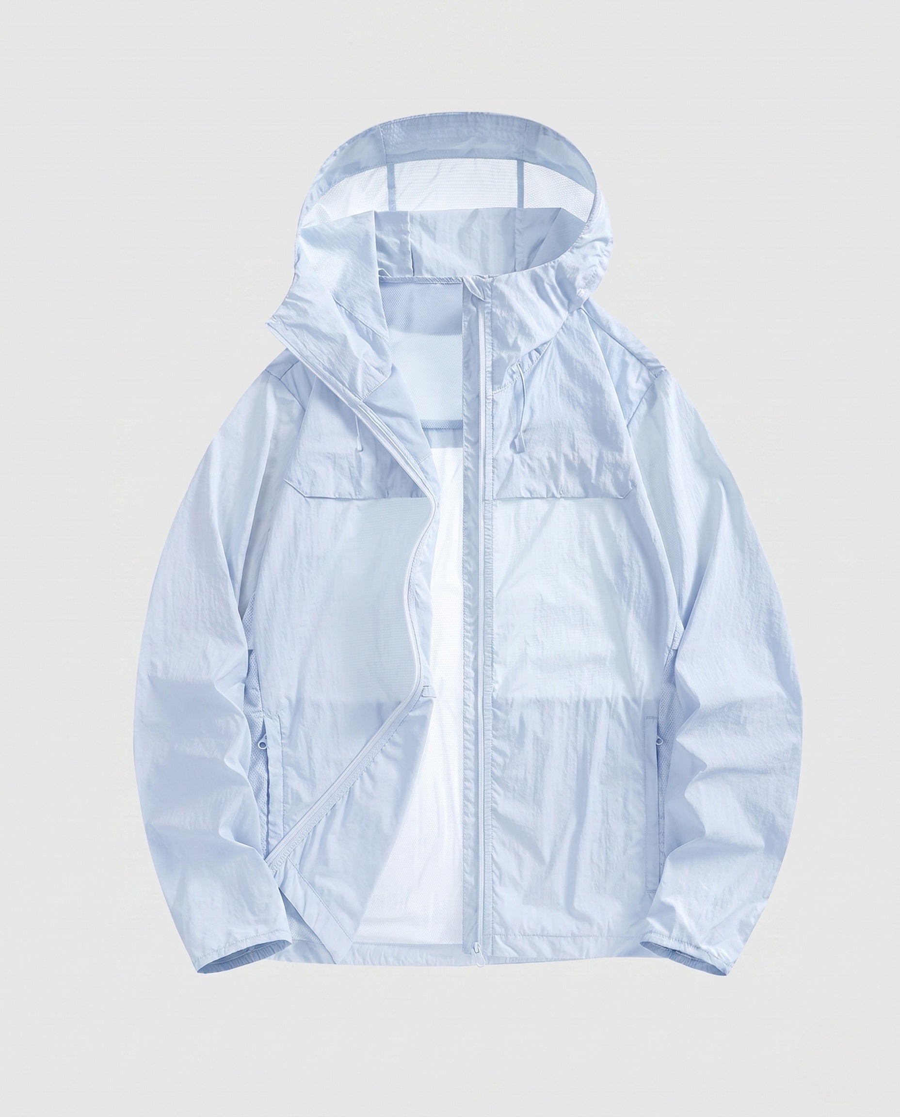 Women's Breathable UV Protection Jacket with Adjustable Hood Collar