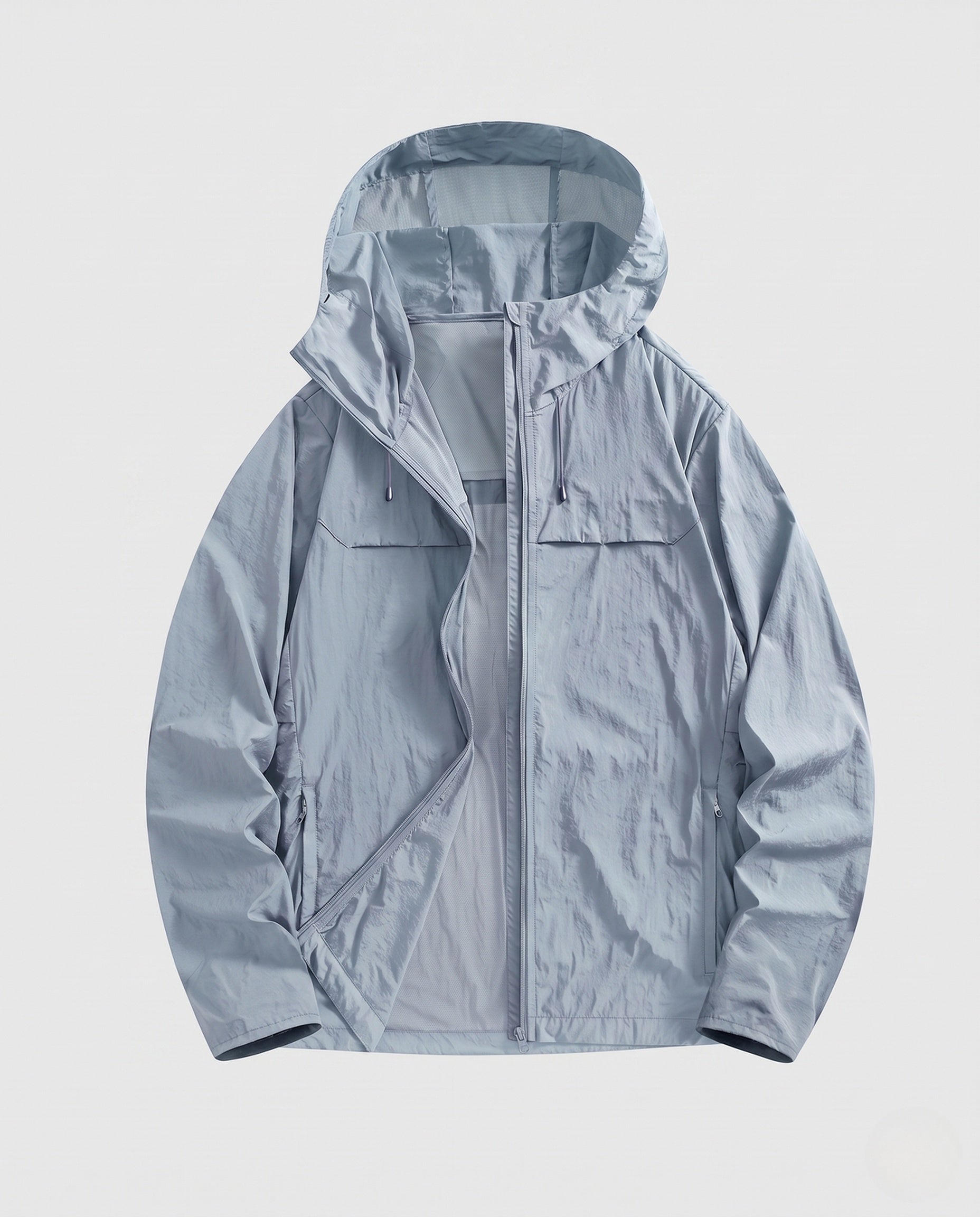 Women's Breathable UV Protection Jacket with Adjustable Hood Collar