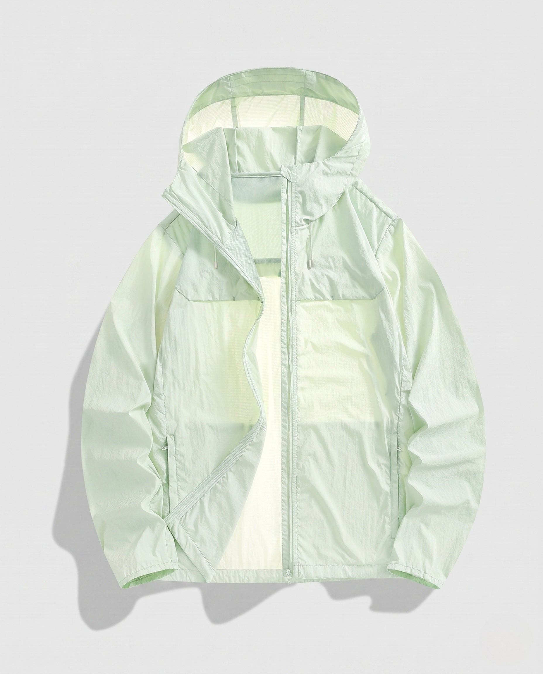 Women's Breathable UV Protection Jacket with Adjustable Hood Collar