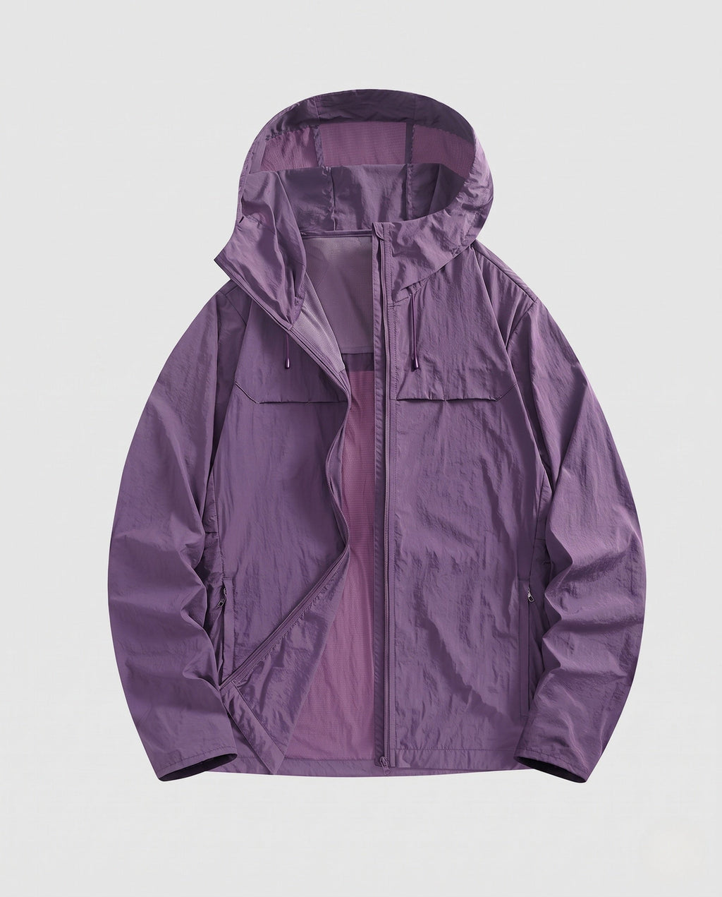 Women's Breathable UV Protection Jacket with Adjustable Hood Collar