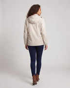 Women's Breathable Windbreaker Jacket with Adjustable Hood - Back View