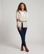 Women's Breathable Windbreaker Jacket with Adjustable Hood - Front View