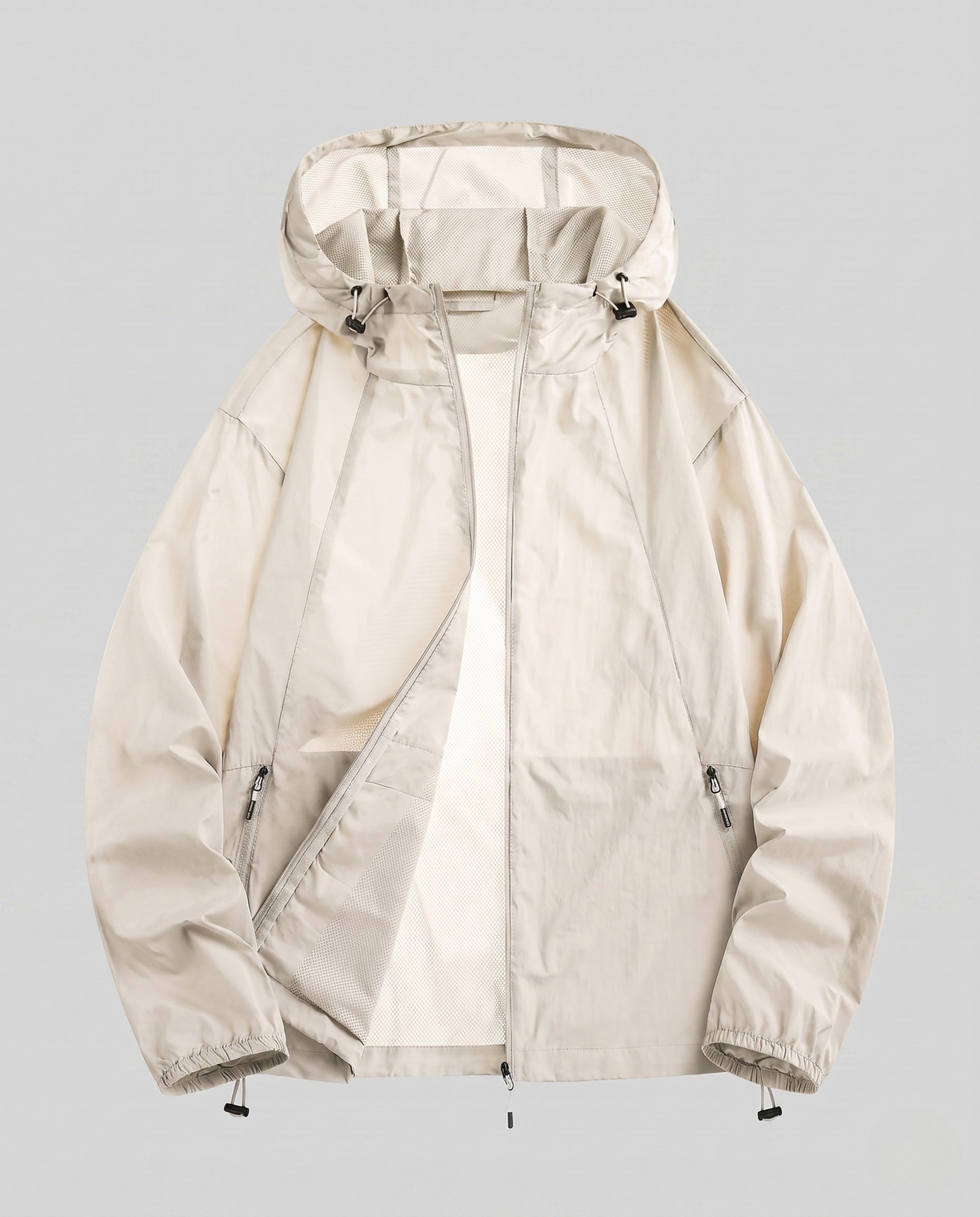 Women's Breathable Windbreaker Jacket with Adjustable Hood