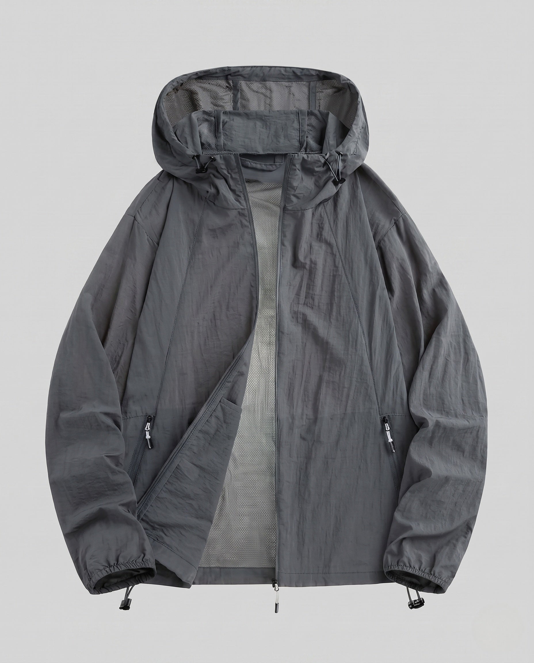 Women's Breathable Windbreaker Jacket with Adjustable Hood