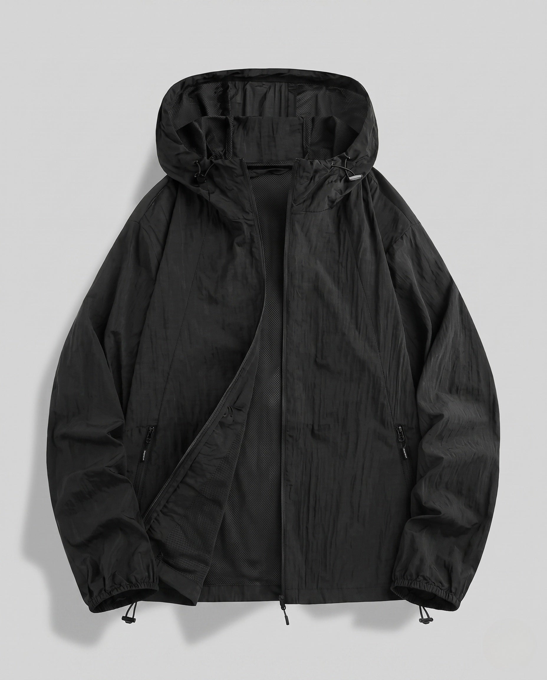 Women's Breathable Windbreaker Jacket with Adjustable Hood