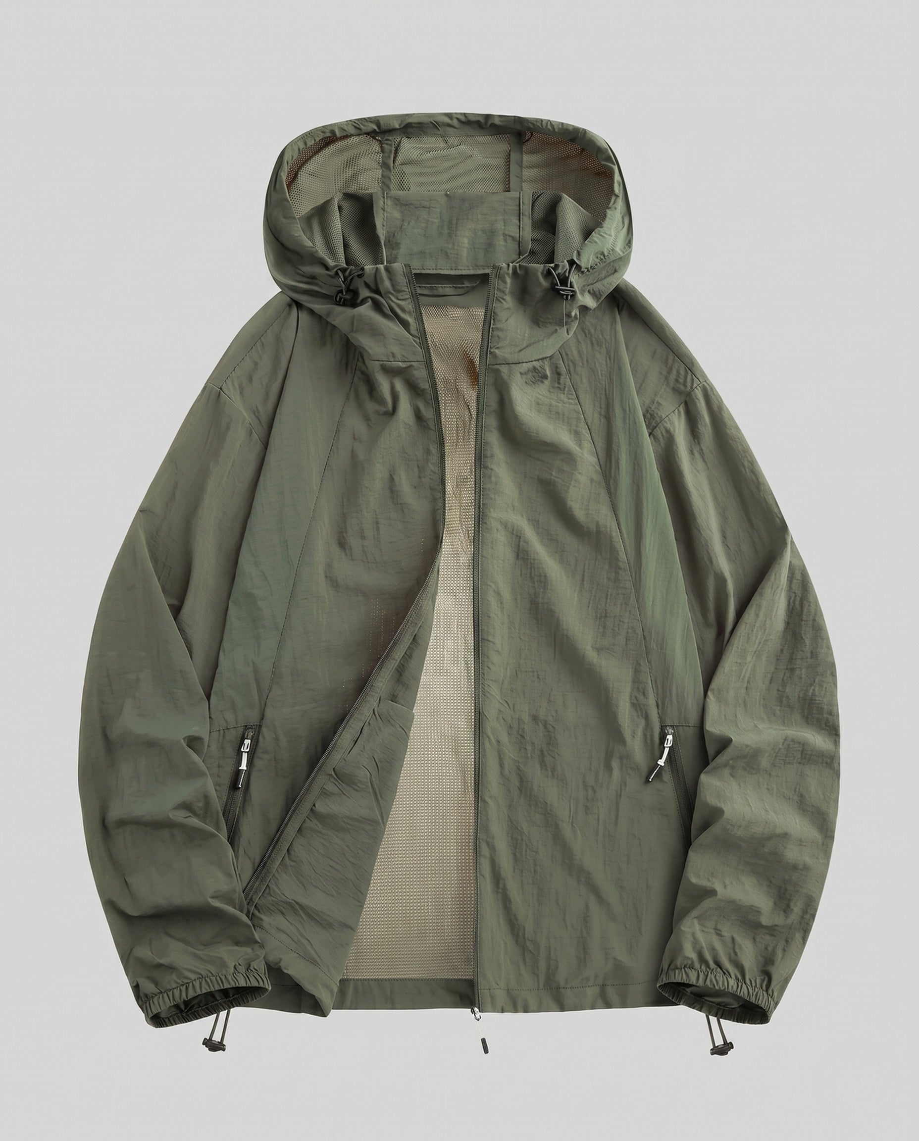 Women's Breathable Windbreaker Jacket with Adjustable Hood