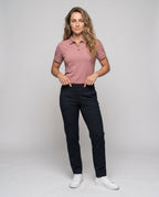 Women's Breathable Polo Shirt with Cooling Technology - Front View