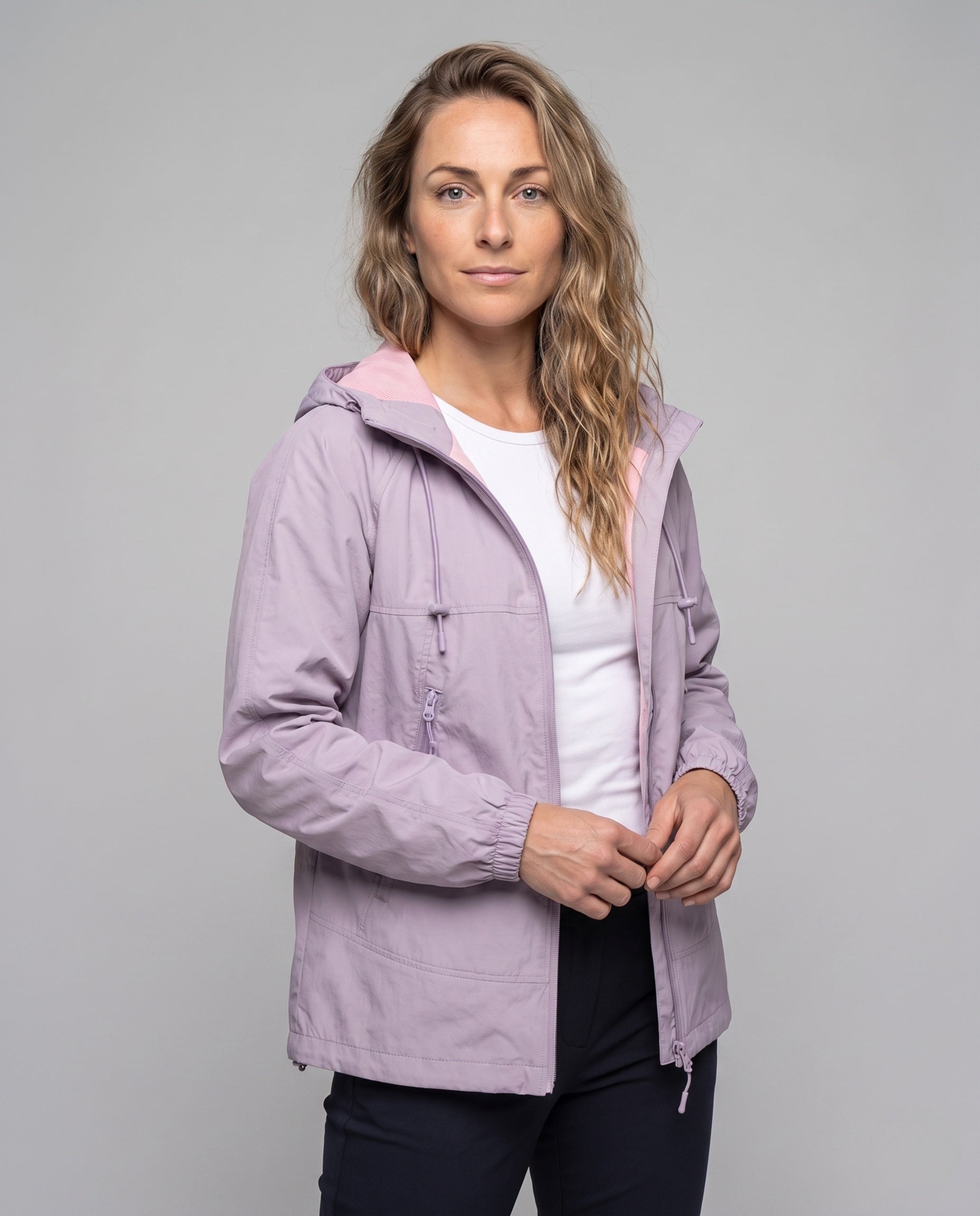 Women's Functional Lightweight Transitional Jacket - Upper Body View