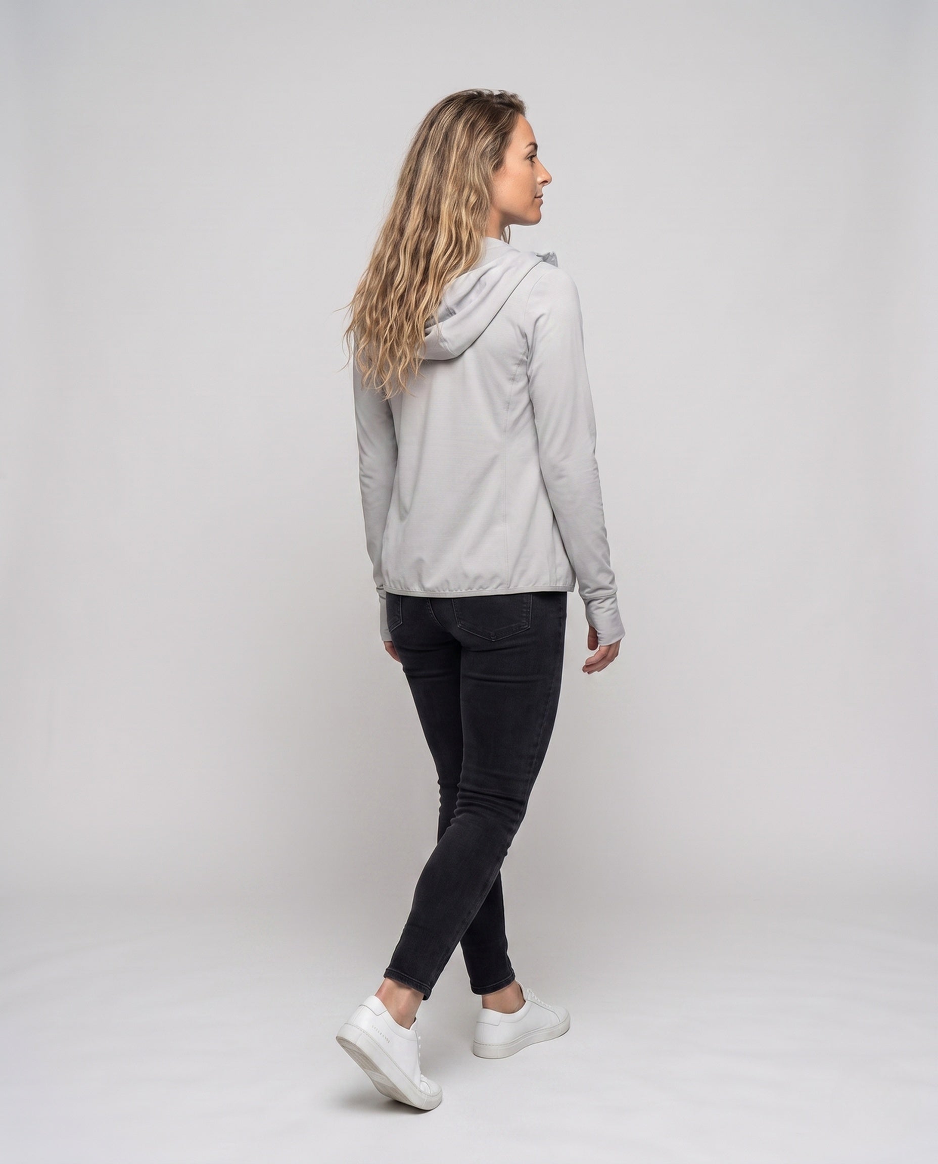 Women's Functional UV Protection Jacket with Highly Elastic Material - Back View