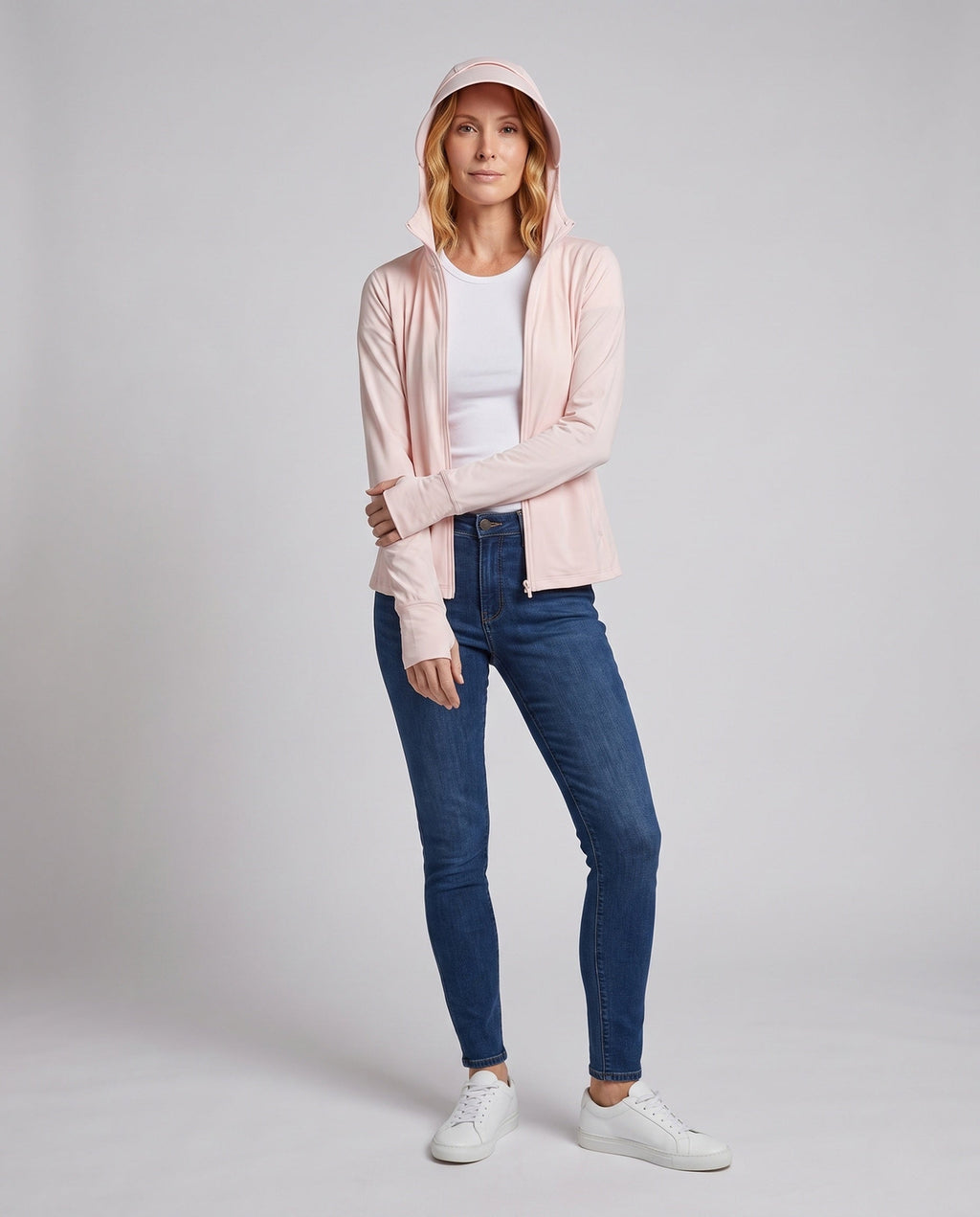 Women's Functional Jacket with UV Protection and Breathable Material - Front View