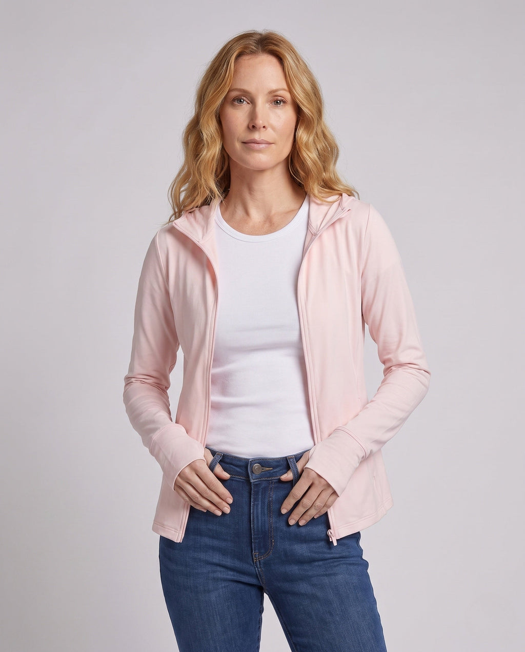 Women's Functional Jacket with UV Protection and Breathable Material - Upper Body View