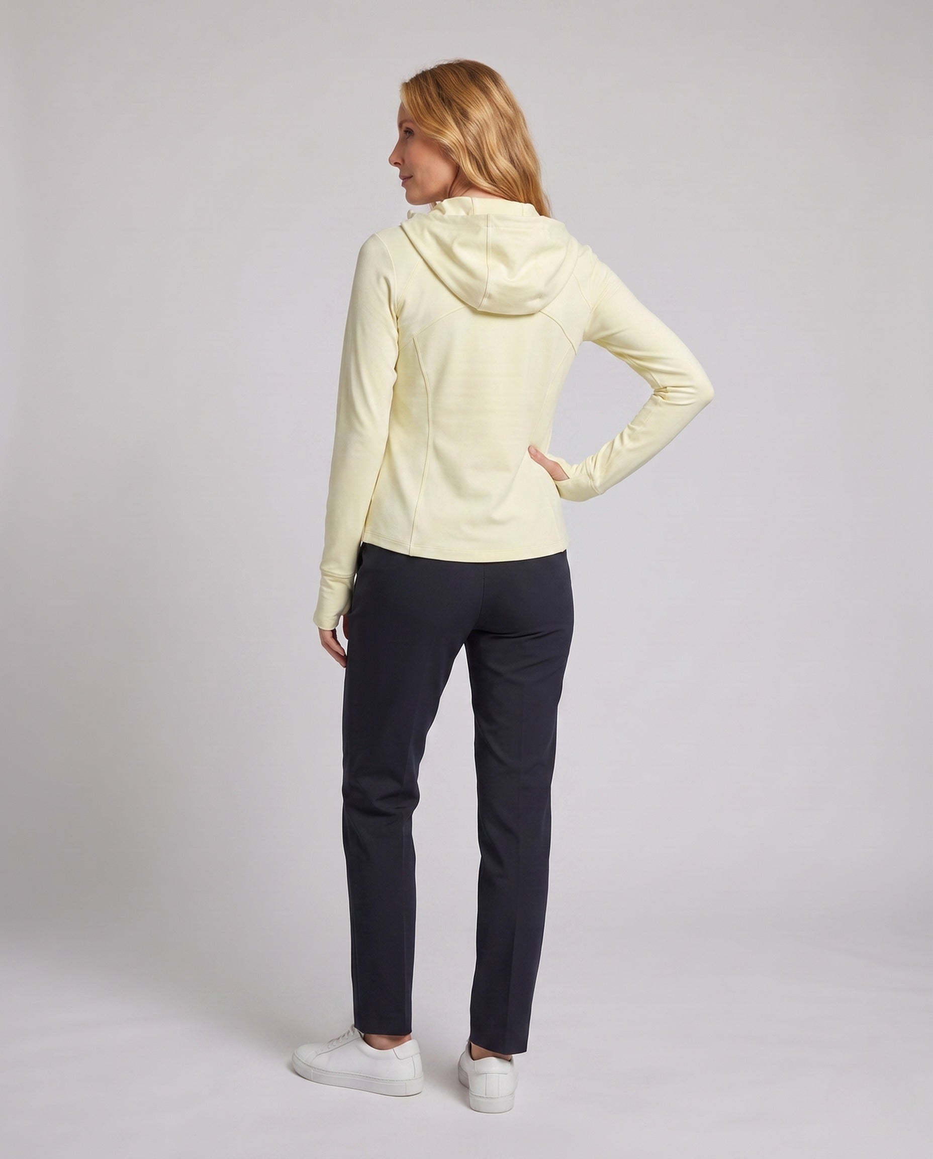 Women's Functional Jacket with UV Protection and Adjustable Hood - Back View