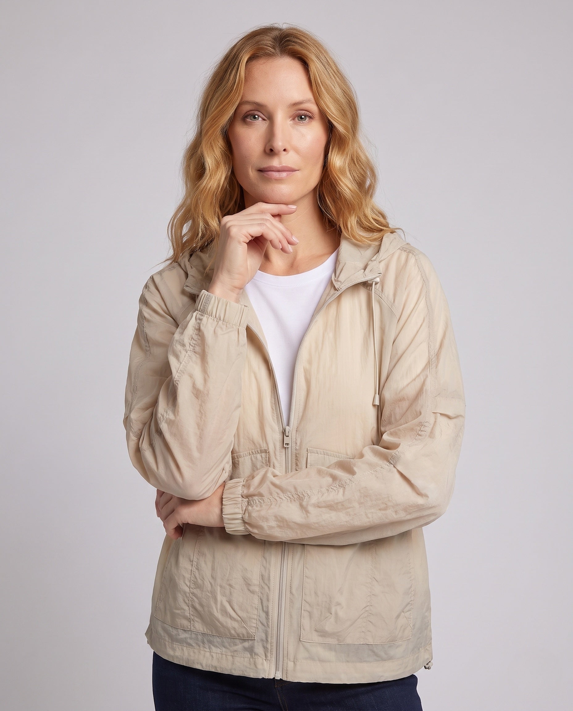 Women's Casual and Functional Transition Jacket - Upper Body View