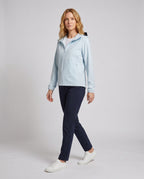 Women's Lightweight Functional Jacket with Stowable Hood Design - Front View