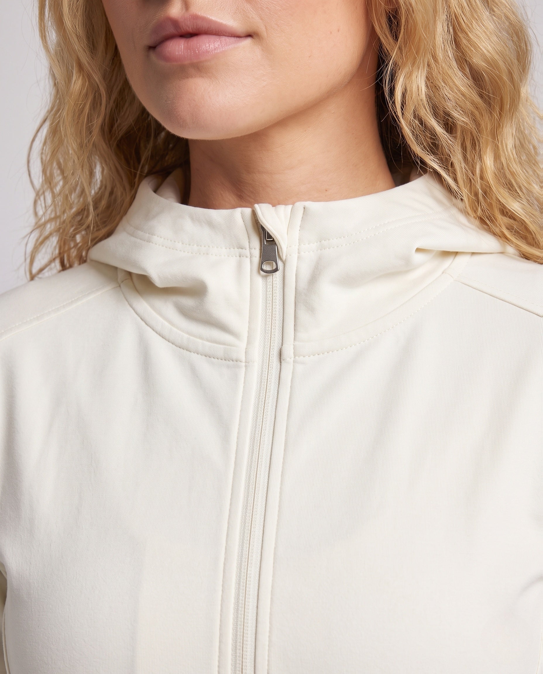 Women's Lightweight Functional Jacket with Adjustable Hood - Close-Up Detail