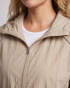 Women's Lightweight Outdoor Jacket with Adjustable Hood Design - Close-Up Detail