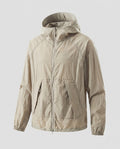 Women's Lightweight Outdoor Jacket with Adjustable Hood Design