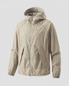 Women's Lightweight Outdoor Jacket with Adjustable Hood Design