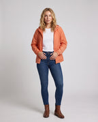 Women's Lightweight Softshell Jacket with Adjustable Hood - Front View